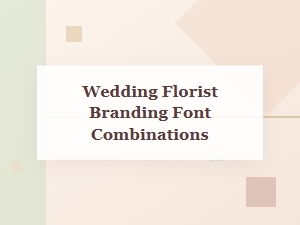 Romantic Branding Fonts for Wedding Florists
